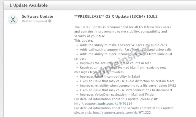 Mac OS X 10.9.2